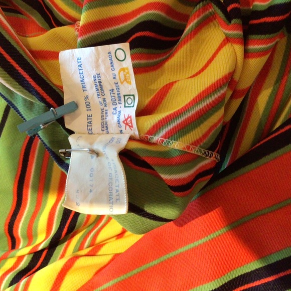 ⬇️Price Drop⬇️🇨🇦Molyclaire Vintage spaghetti strap diagonal striped maxi dress🇨🇦 - Picture 4 of 5